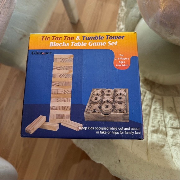 ✨Glintoper Tic Tac Toe & Tumbler Tower Block Game Set✨ - Picture 2 of 10